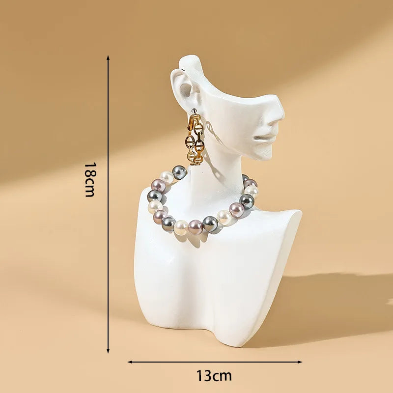 Buste Mannequin Résine Portrait Vitrine Bijoux