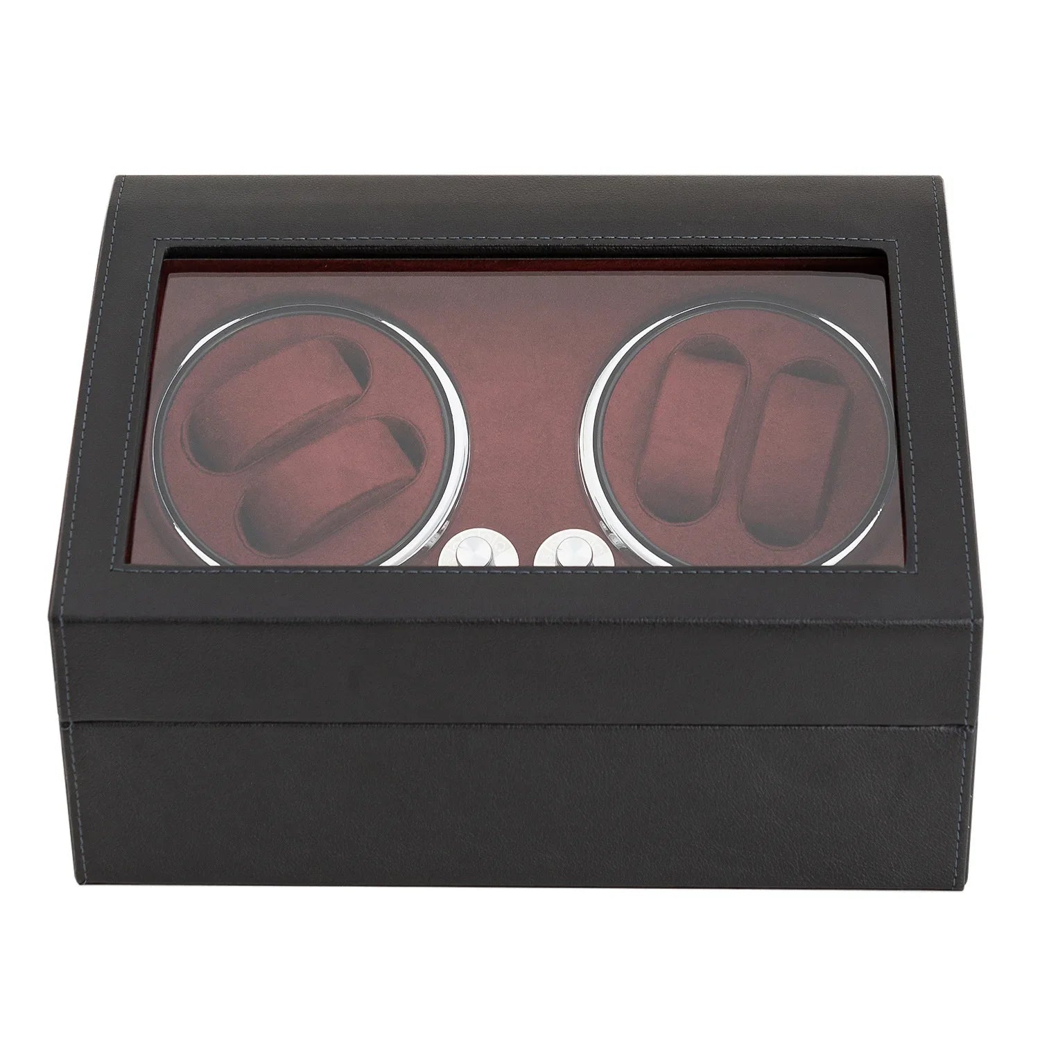 Remontoir Montre Bois Noir Brillant 10 Emplacements