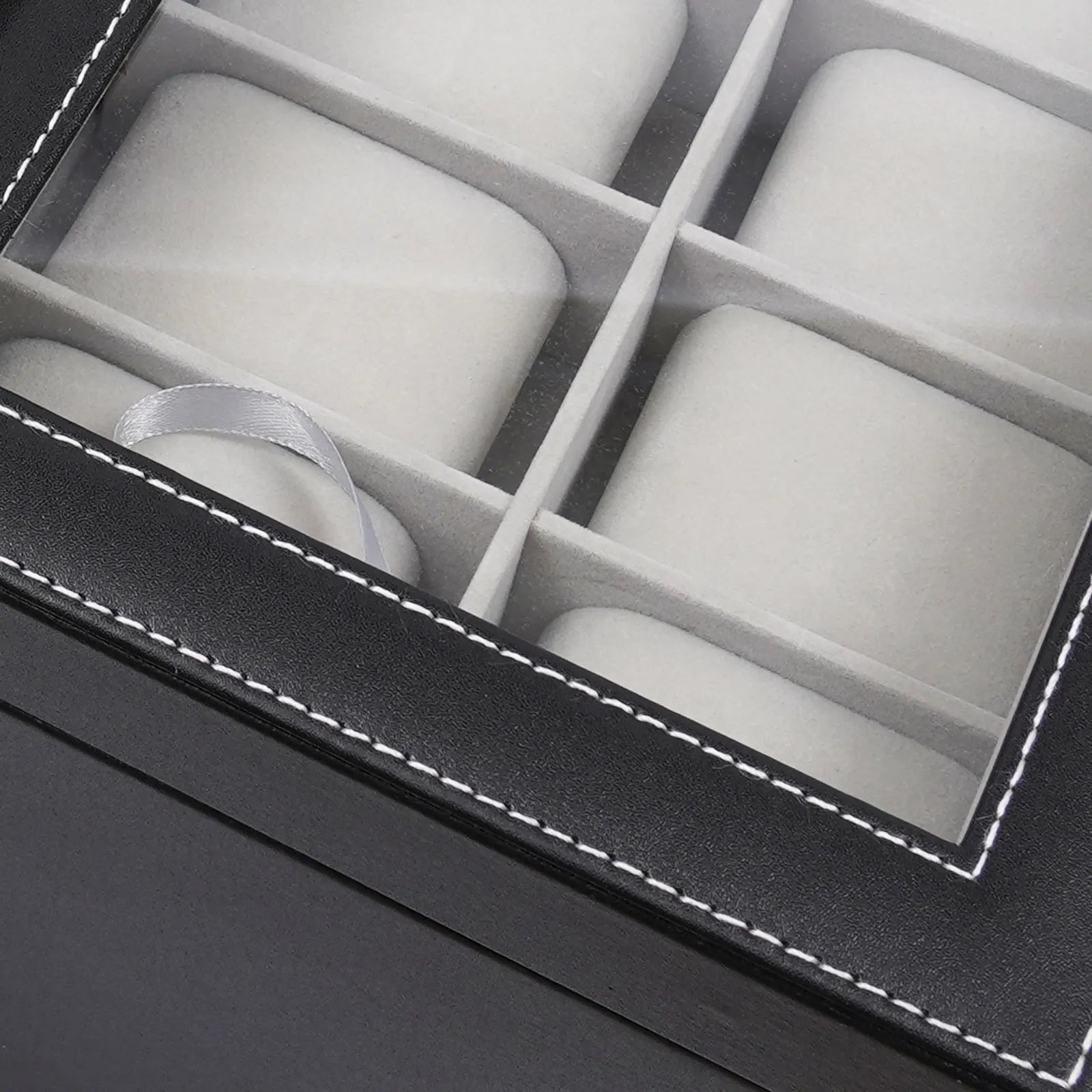Boite Montre Cuir 12 Compartiments Vitrine