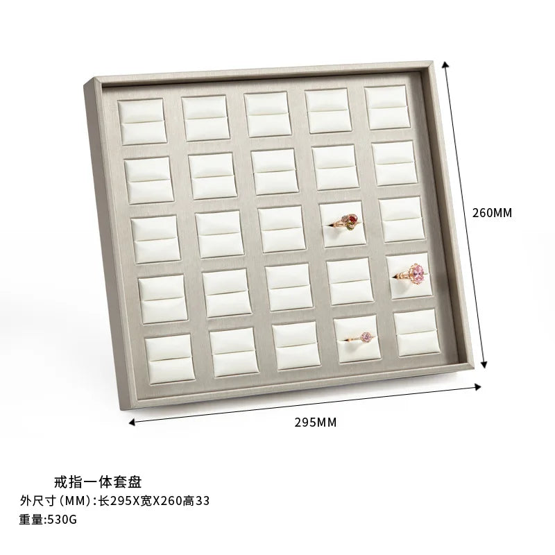 Plateau Bijoux Cuir Bambou Multi Configurations
