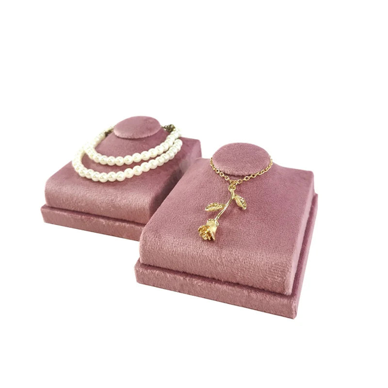 Présentoir Collier Velours Plat Luxe
