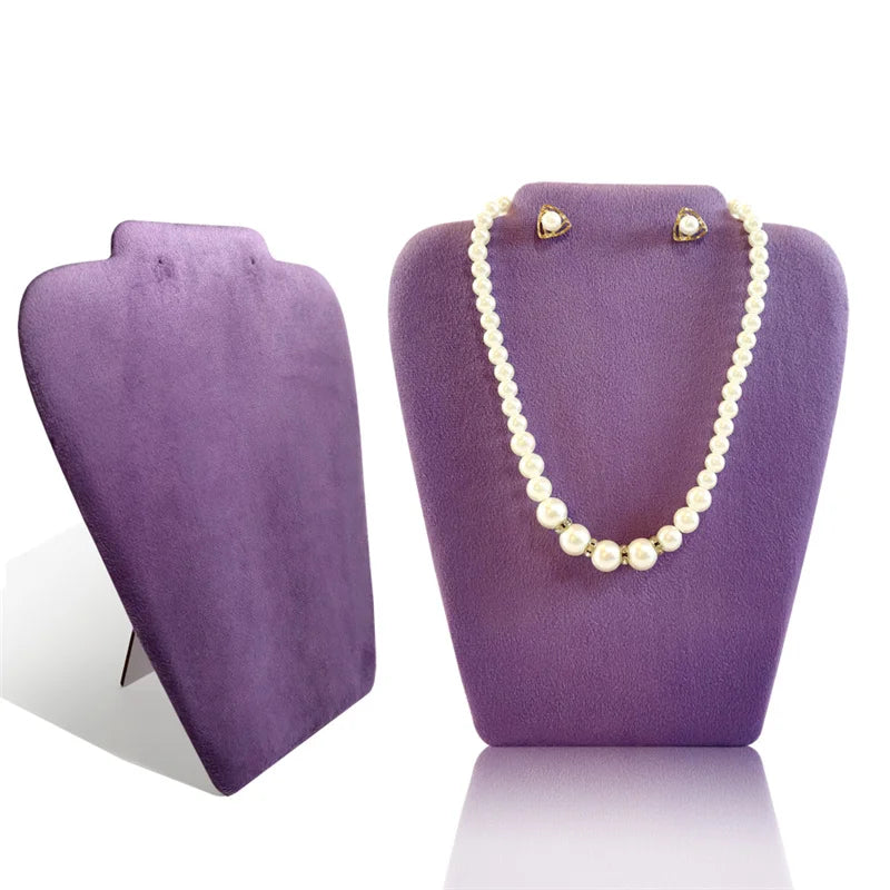 Présentoir Collier Velours Plat Multicolore