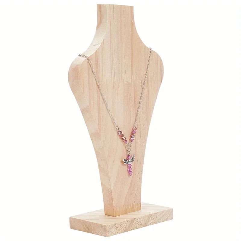 Présentoir Collier Bois Massif Vertical Détachable