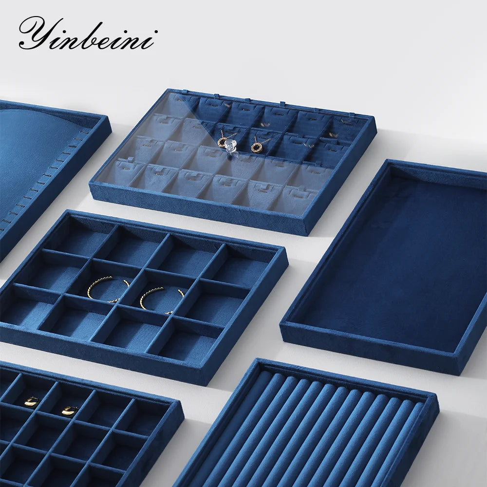 Plateau Bijoux Velours Empilable Tiroir Multi Coloris