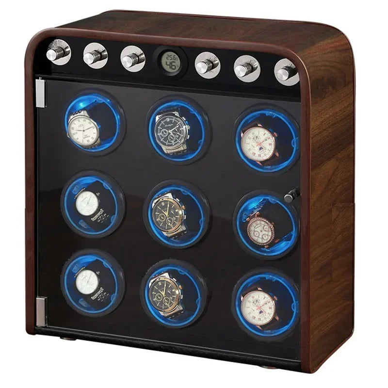 Coffre Fort Montre Bois Remontoir Automatique