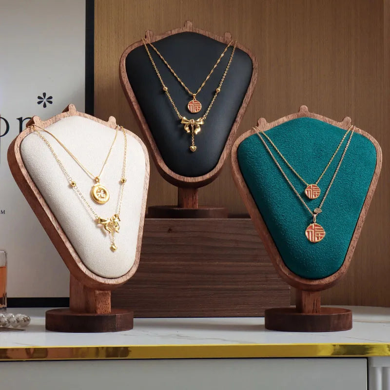 Présentoir de Comptoir Collier Métal Velours