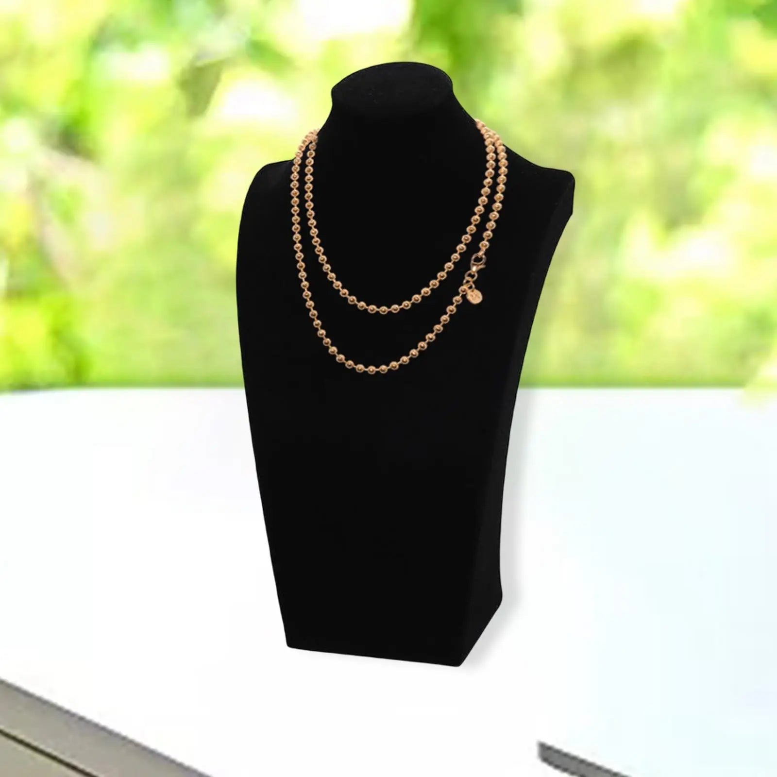 Buste Collier Velours Pendentif Chaîne Femme