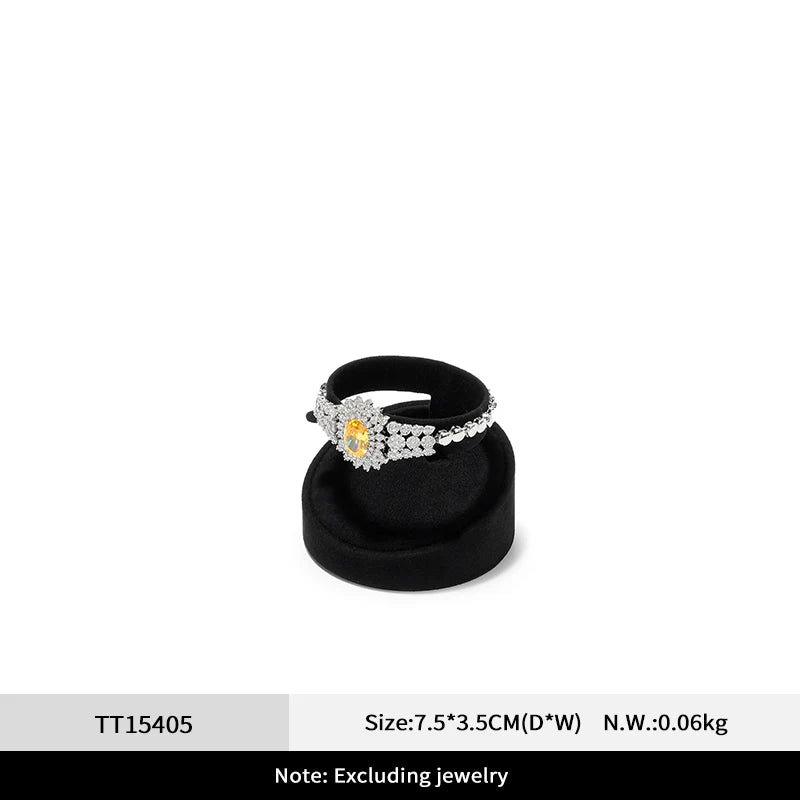 Presentoir Bijoux Noir Microfibre Vitrine Comptoir