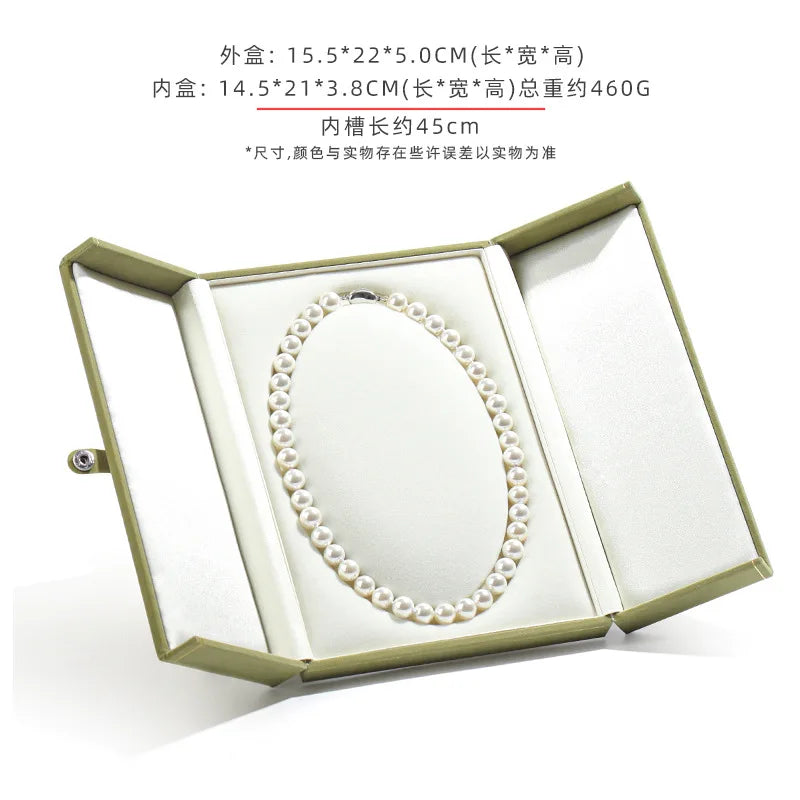 Boîte Bijoux Collier Velours Vintage Double Anneau