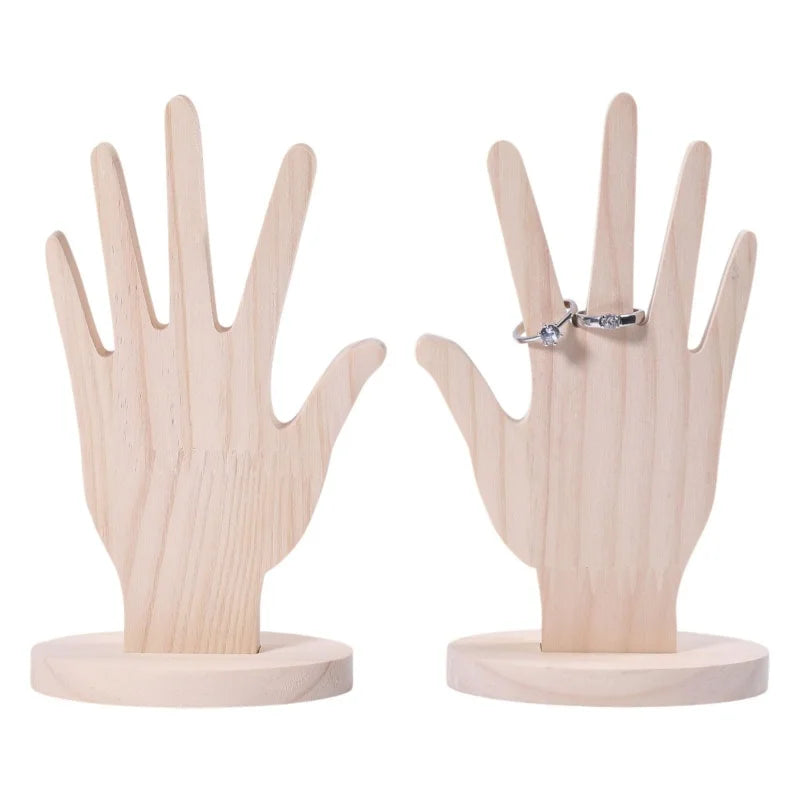 Présentoir Bois Main Bague Anneau Bijoux