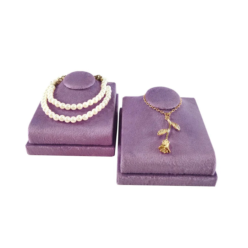 Présentoir Collier Velours Plat Luxe