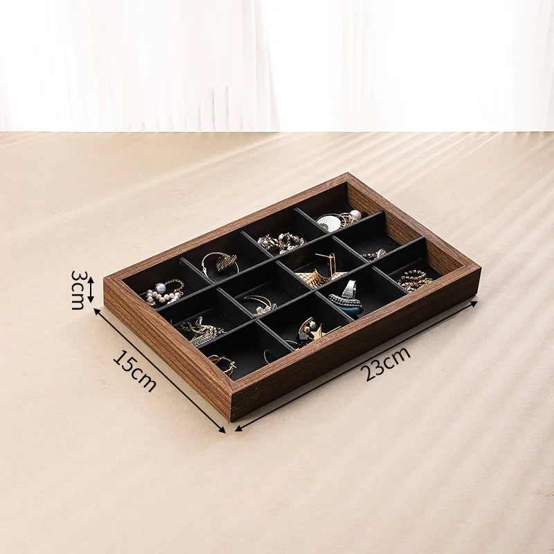 Plateau Bijoux Bois Noyer Flanelle Mixte