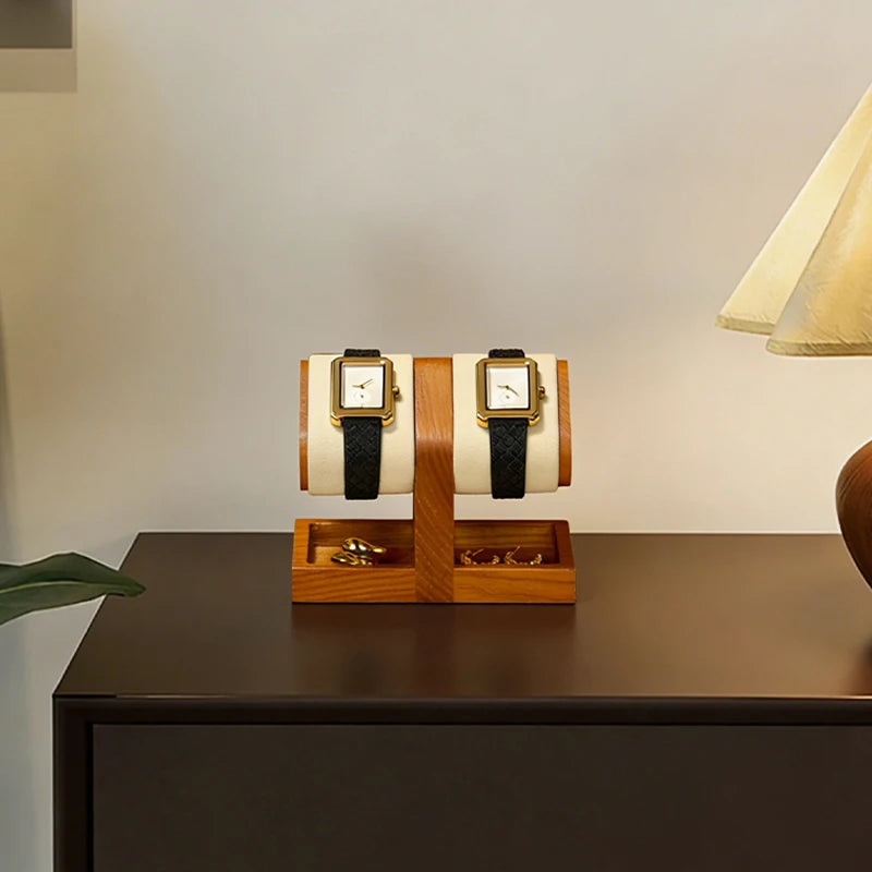 Présentoir Montre Bois Massif Simple Double