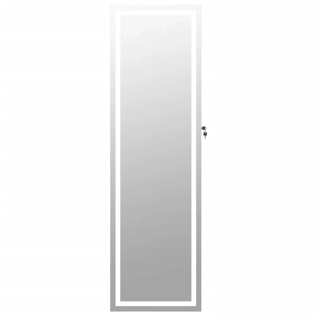 Boîte Bijoux Bois Murale Blanche LED 106 cm