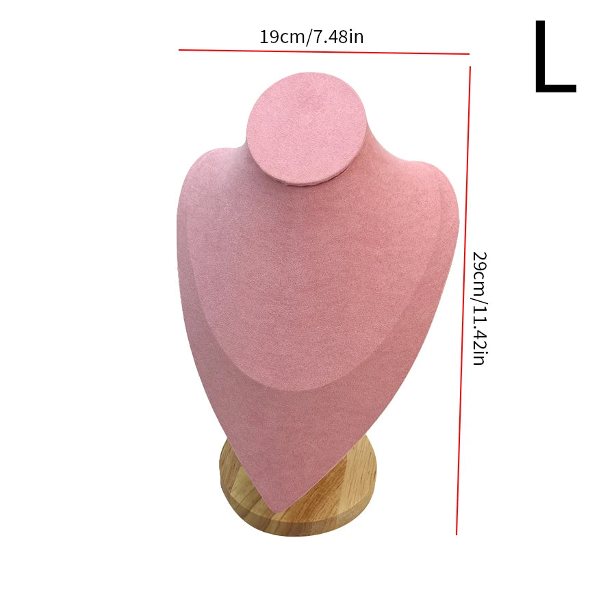 Buste Cou Cuir Rose Portrait Vitrine
