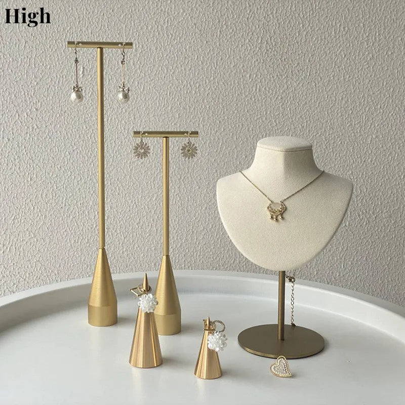 Présentoir Collier Bois Bambou Buste Bijoux