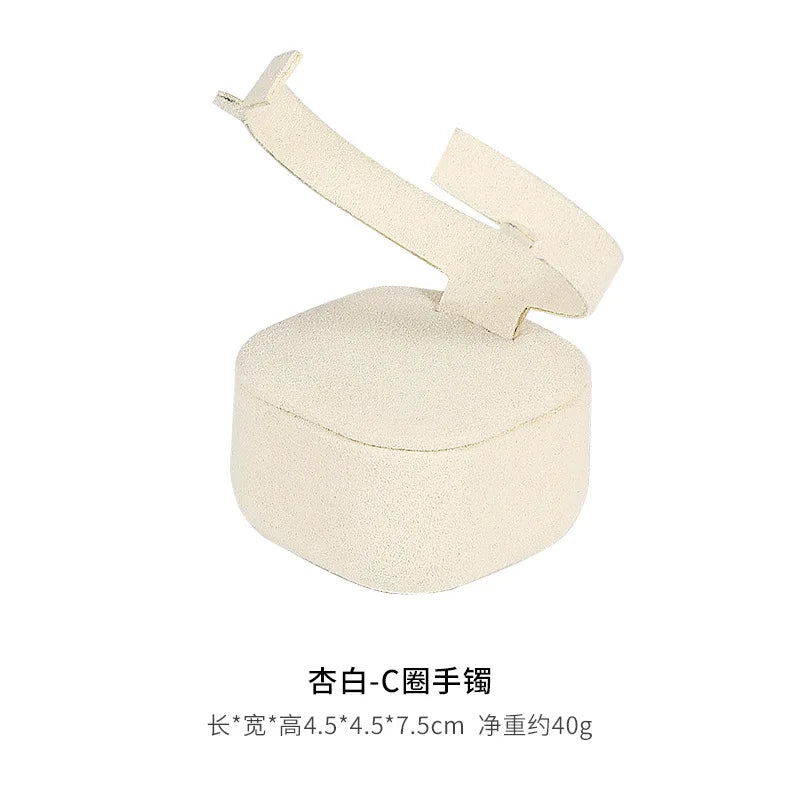 Présentoir Bijoux Daim Beige Multifonction