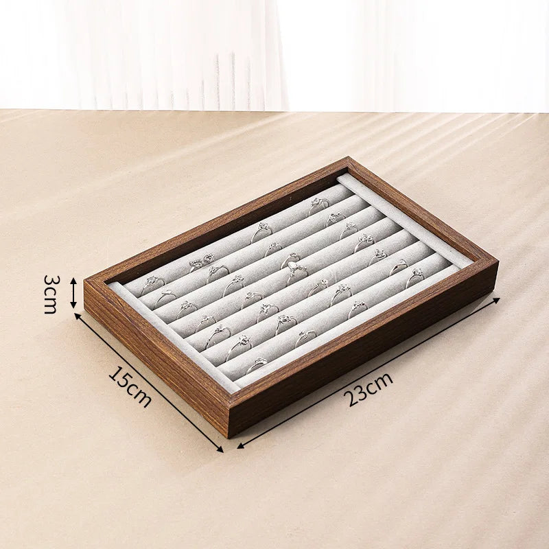 Plateau Bijoux Bois Noyer Flanelle Mixte