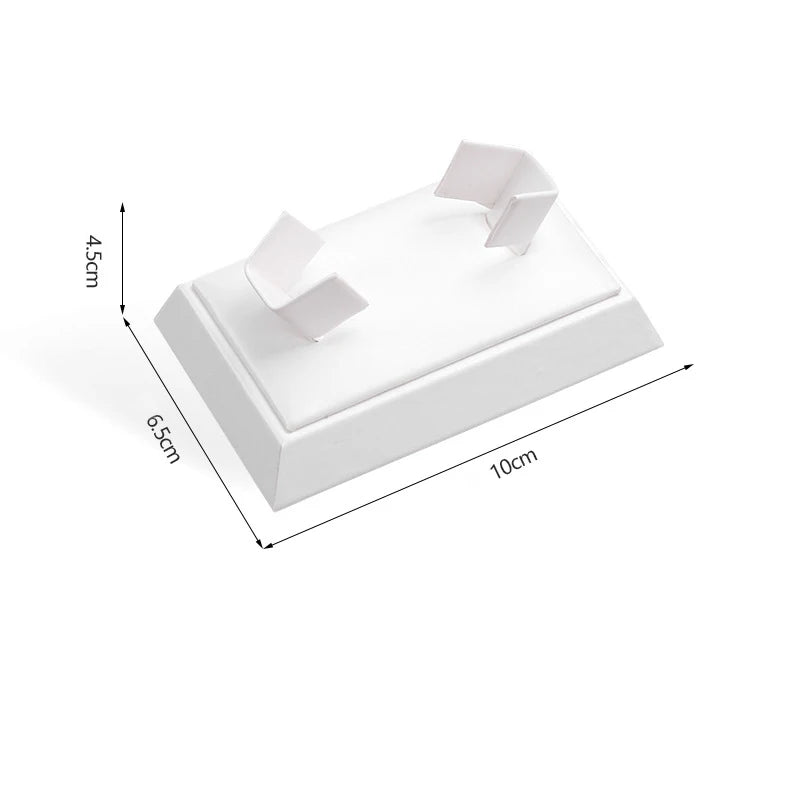 Présentoir Bijoux Cuir Blanc Multifonction