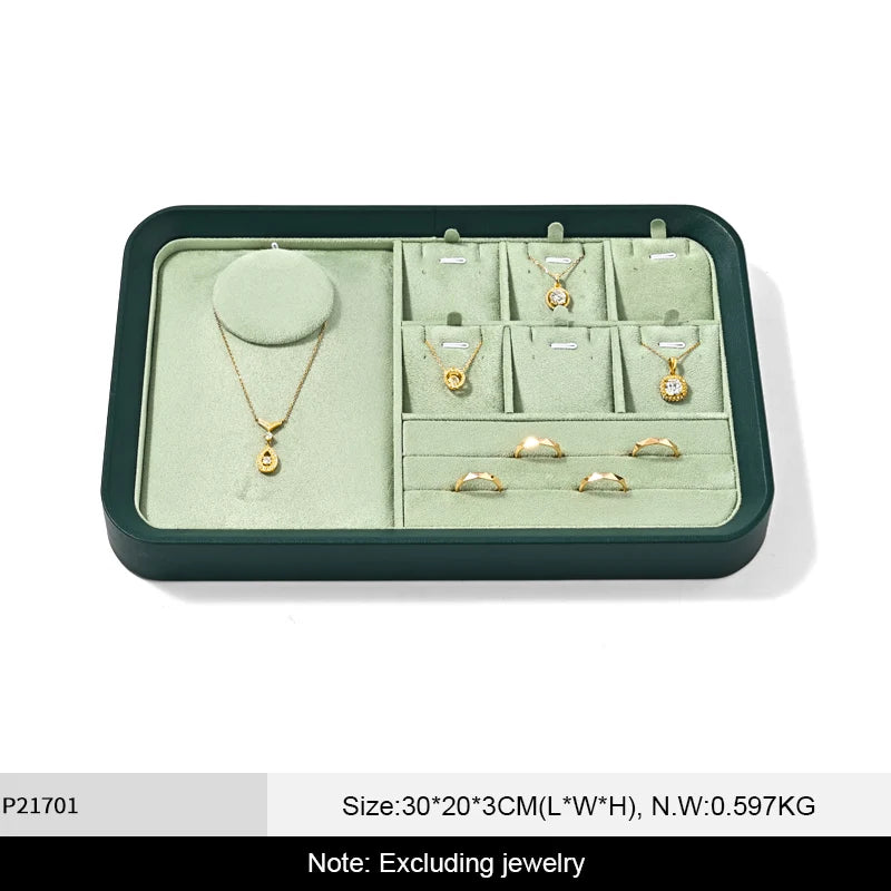 Plateau Cuir Bague Collier Pendentif Premium