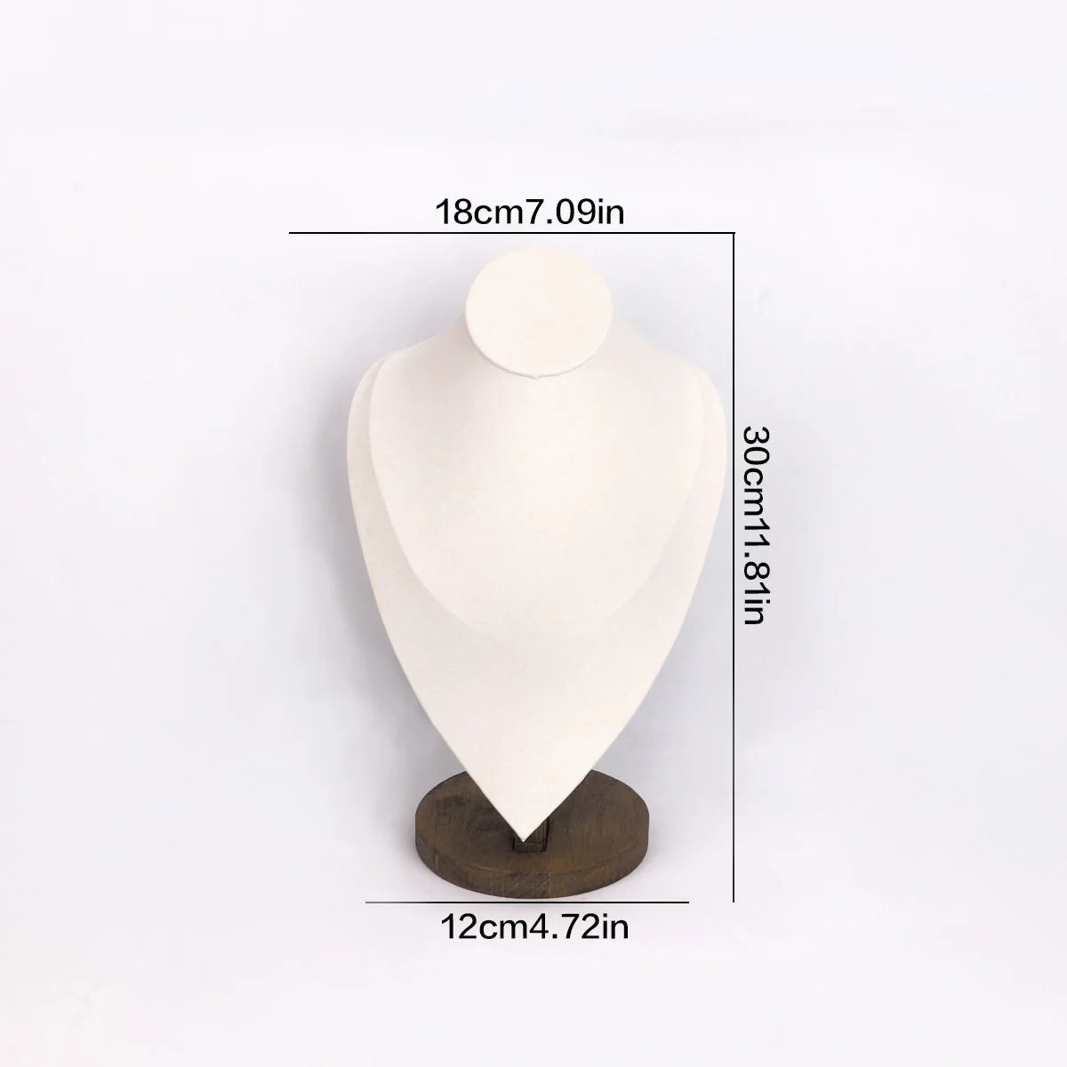 Buste Collier Velours Cuir Mannequin Vitrine