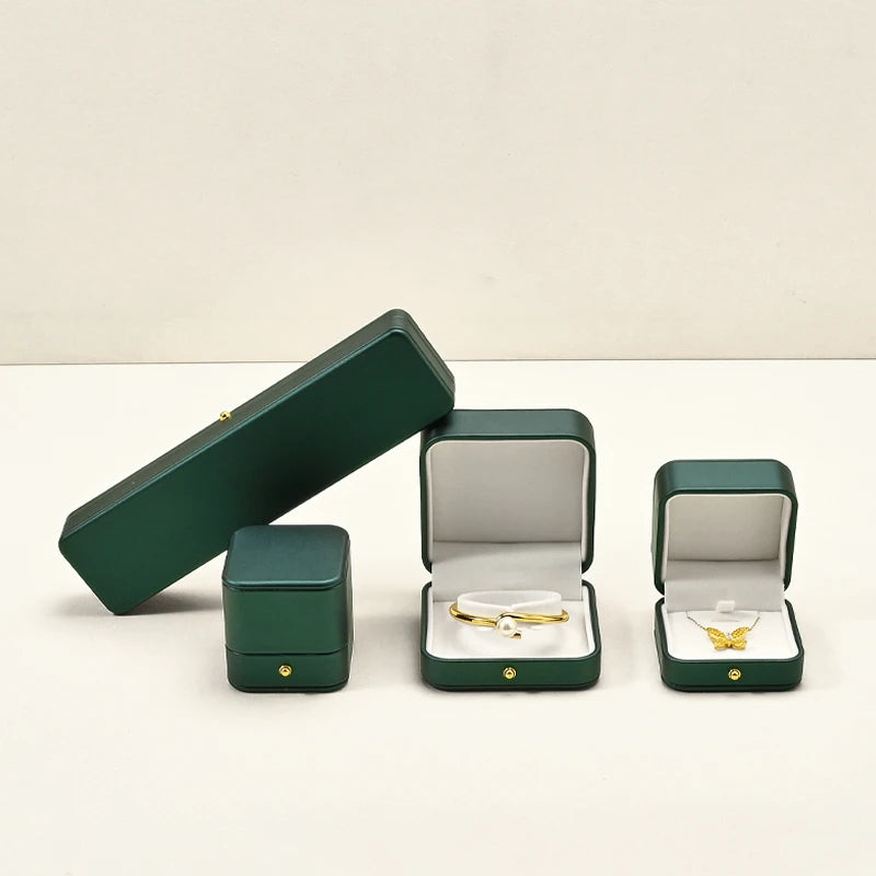 Boîte Bague Cuir Luxe Cadeau Mariage