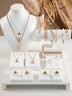 Présentoir Bijoux Cuir Blanc Multifonction