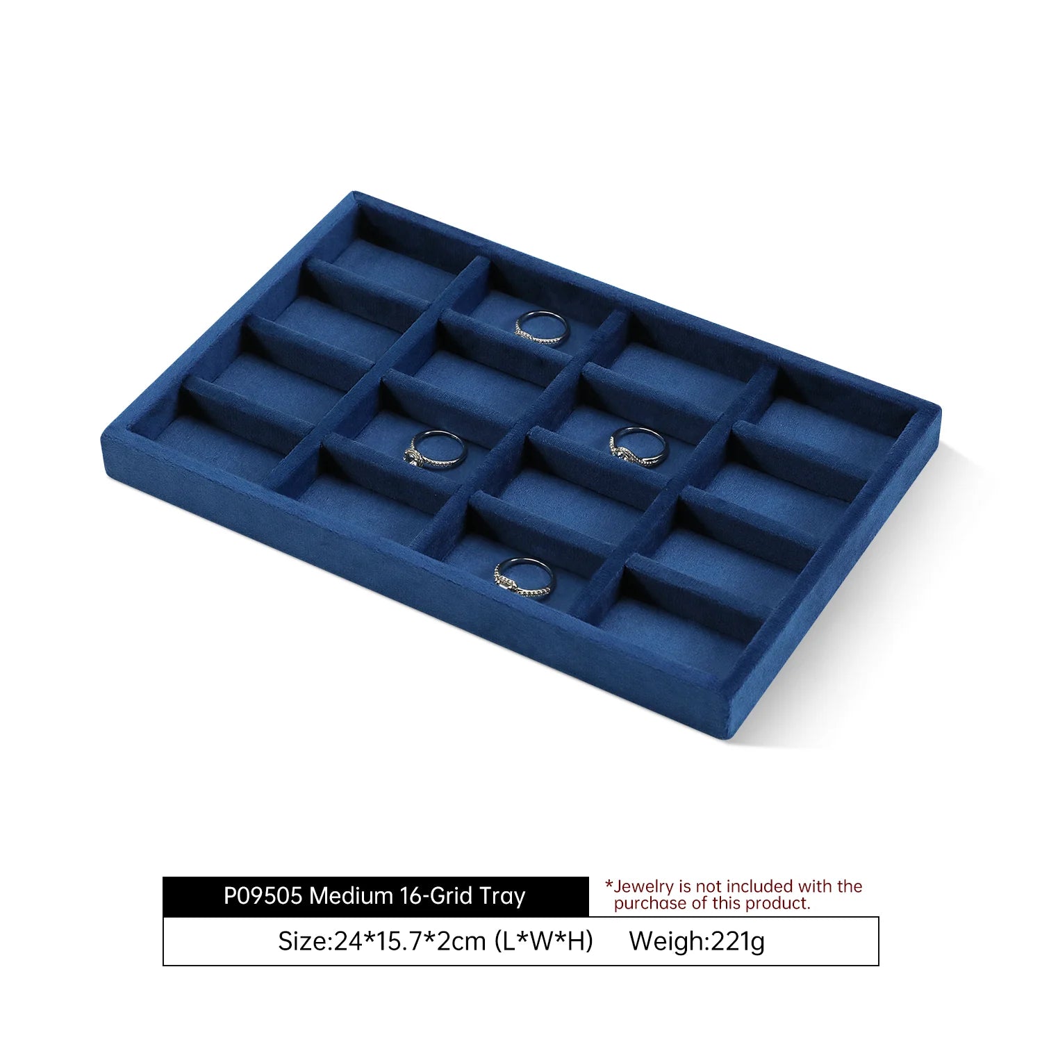 Plateau Bijoux Velours Tiroirs Multi Compartiments
