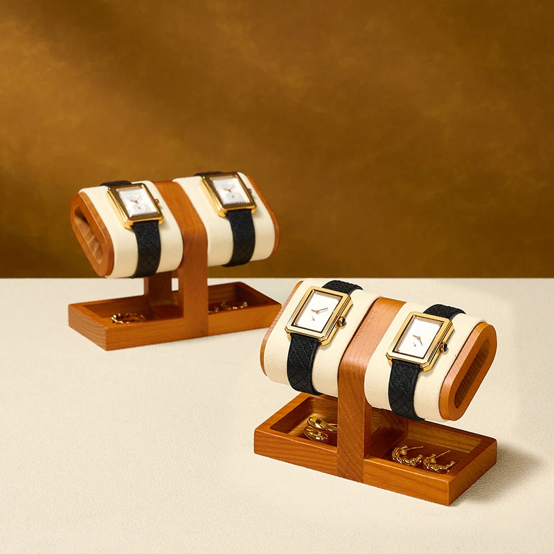 Présentoir Montre Bois Massif Simple Double