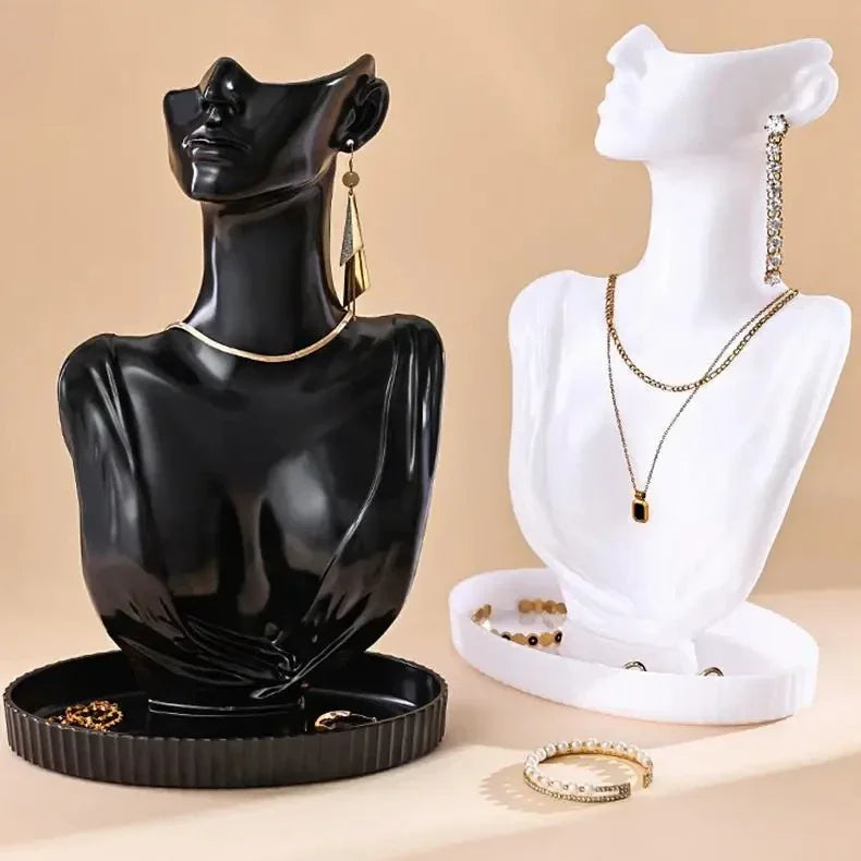 Buste Collier Plastique Acrylique Vitrine