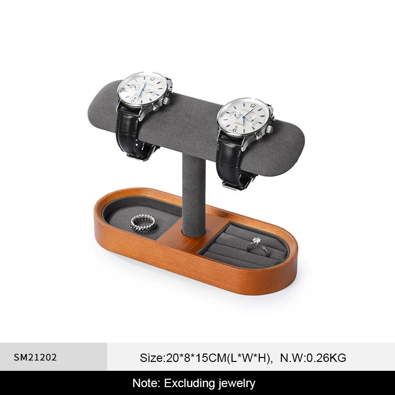 Présentoir Montre Bois Massif T-Bar Bracelet