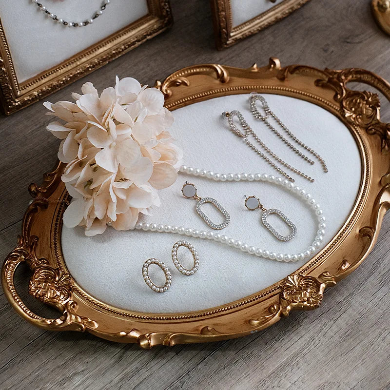 Présentoir Bijoux Résine Velours Rétro Vintage