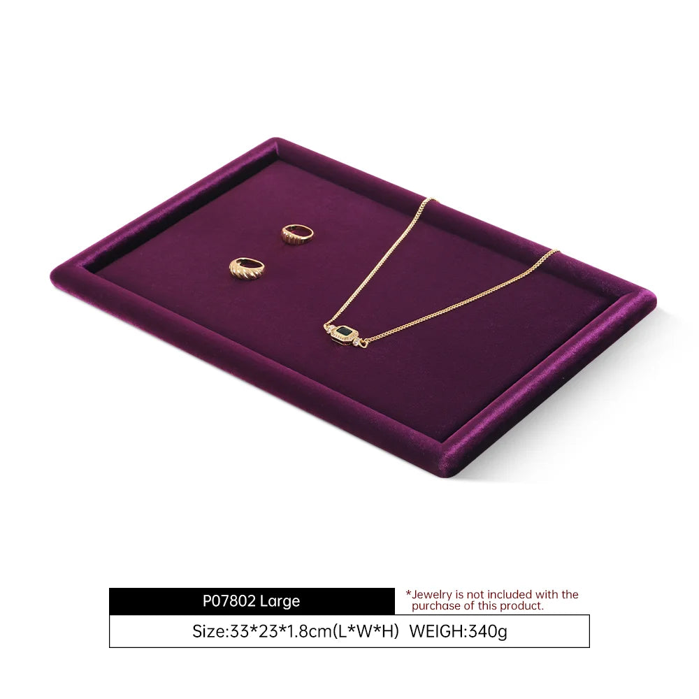 Plateau Bijoux Velours Plat Organisateur