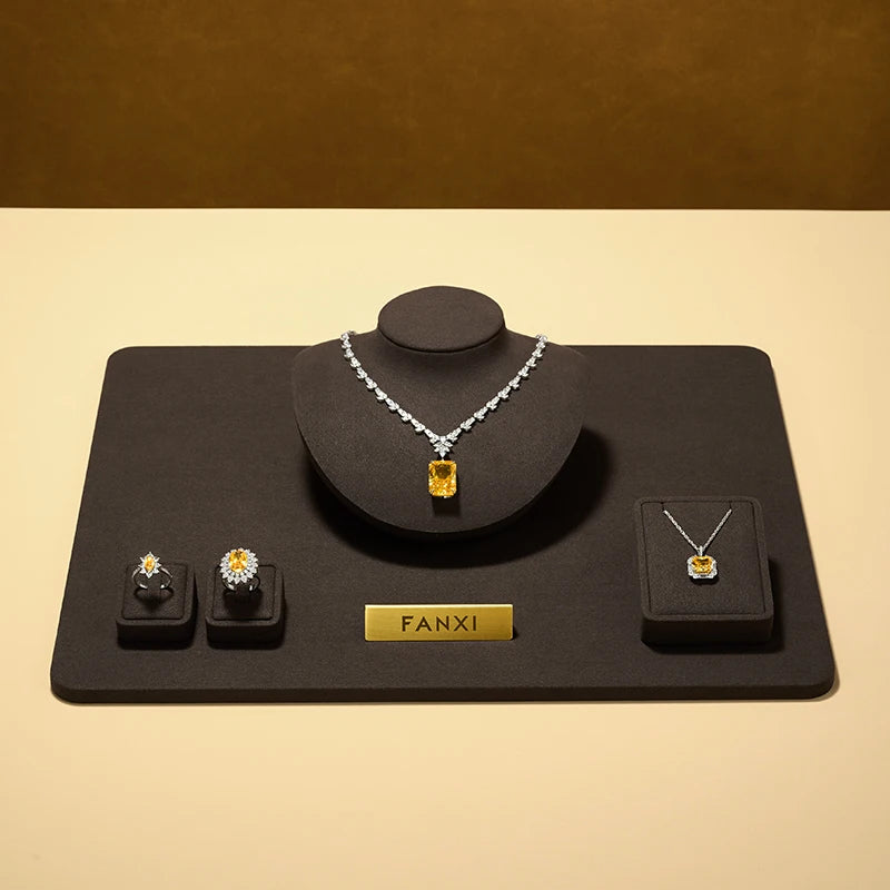 Buste Collier Daim Microfibre Vitrine Bijoux