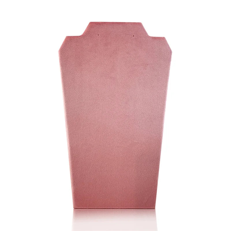 Présentoir Collier Velours Plat Rose Tendre