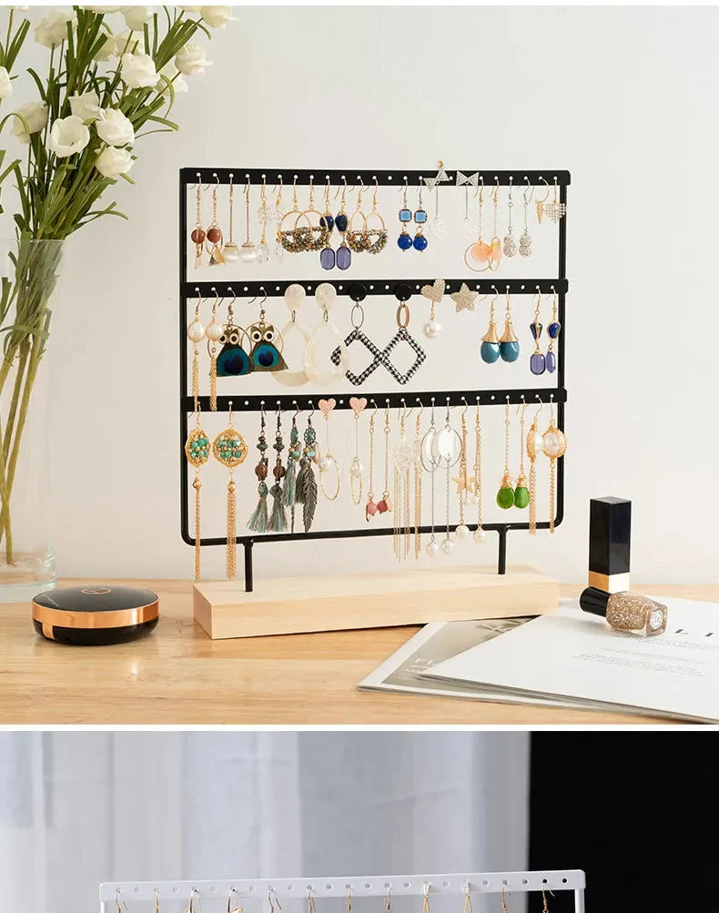 Présentoir Boucles d'Oreilles Métal Grille Vitrine