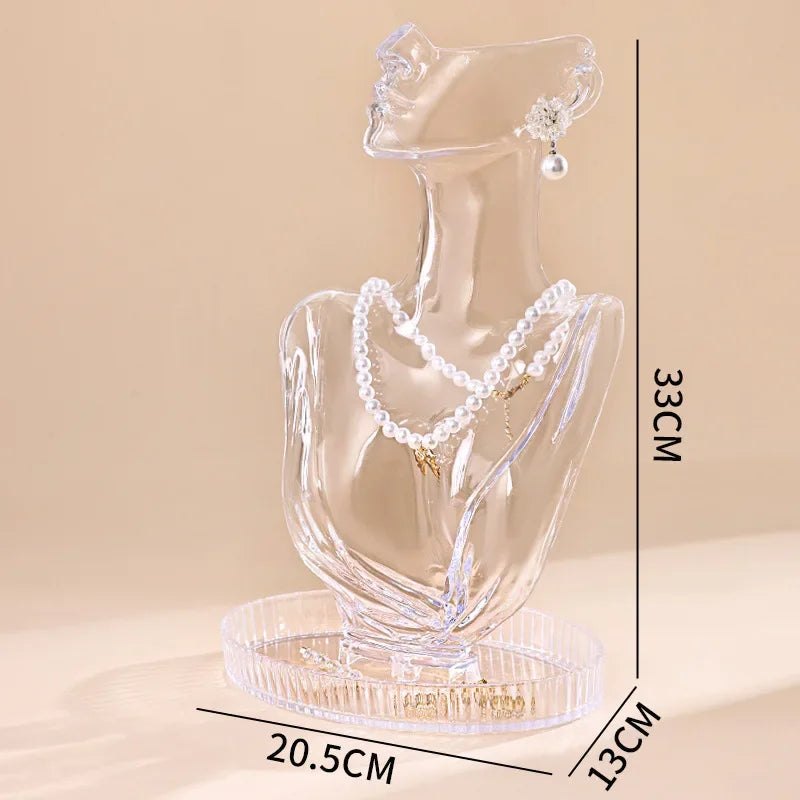 Présentoir Collier Buste Plastique Femme