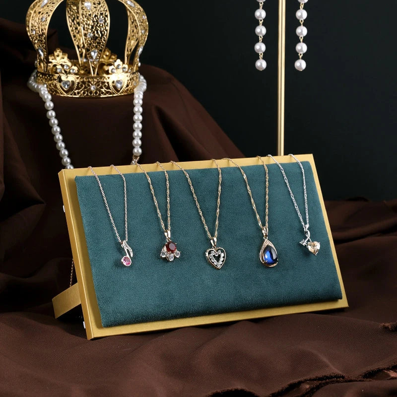 Présentoir Bijoux Métal Vert Doré Modulaire