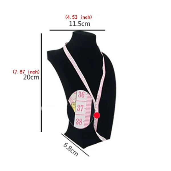 Buste Mannequin Collier Velours Pendentif Vitrine