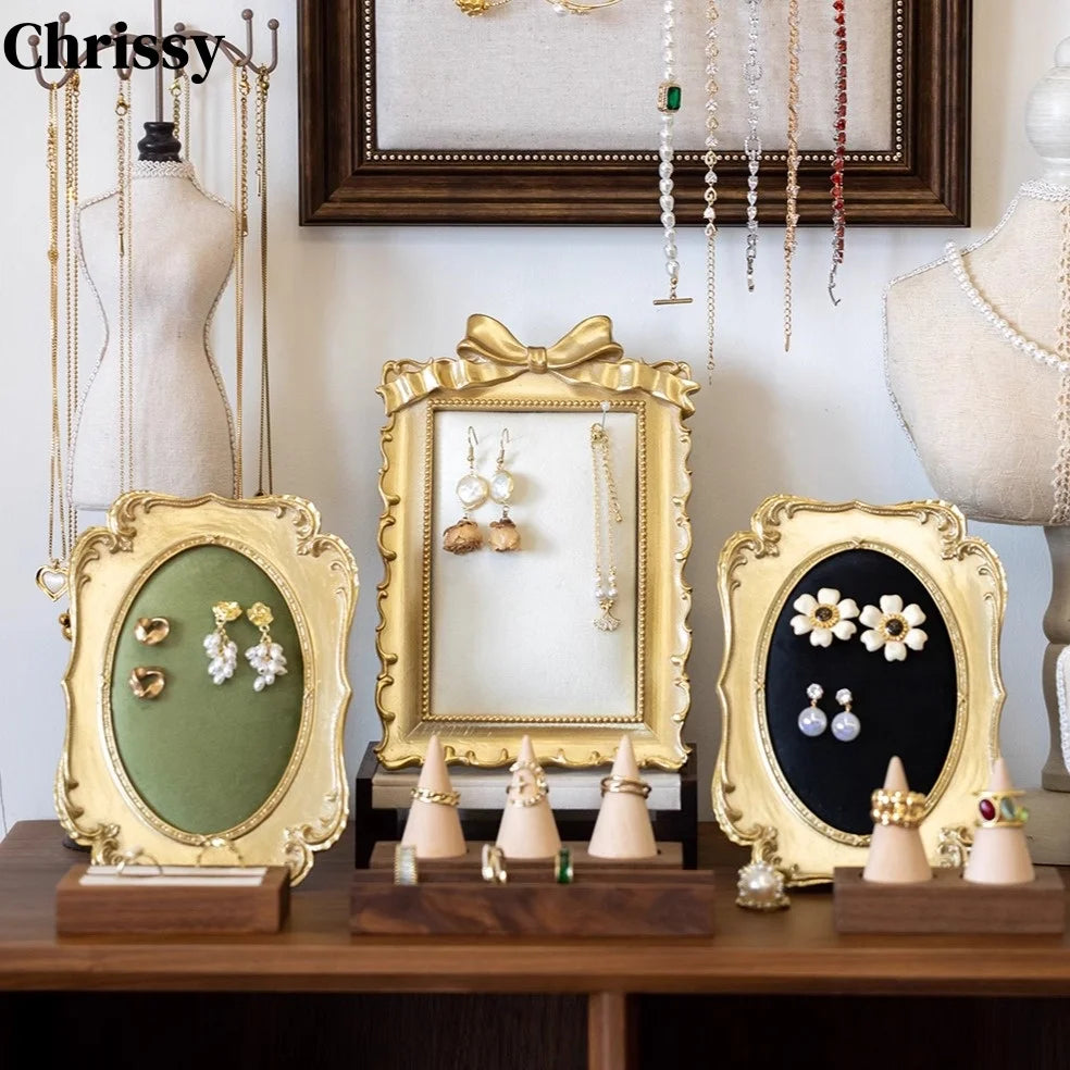 Presentoir Bijoux Vintage Bambou Reglable Boutique