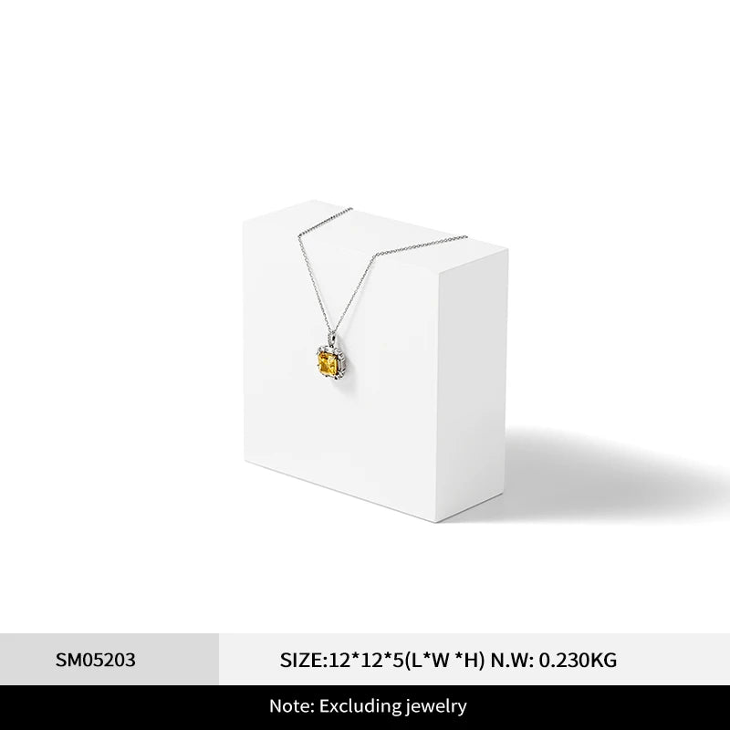 Présentoir Carré Blanc Bijoux Bagues Colliers Premium