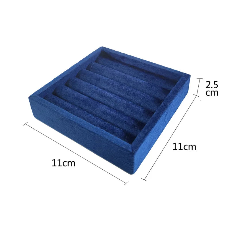 Plateau Bagues Velours Doux Organisateur Vitrine