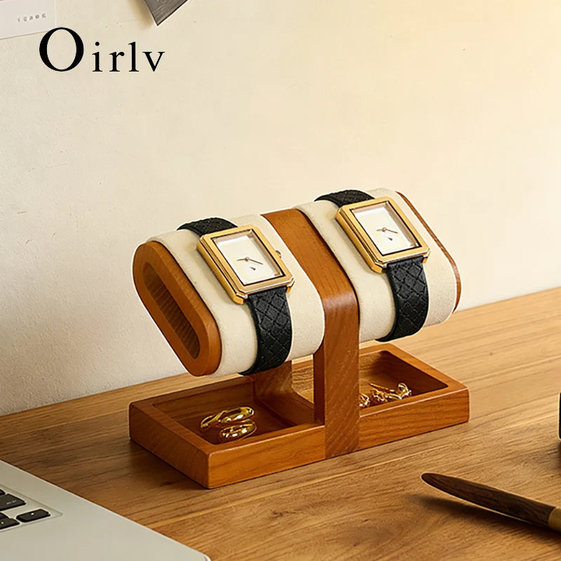 Présentoir Montre Bois Massif Simple Double
