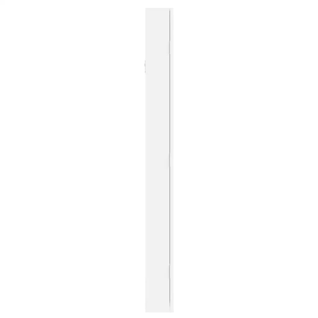 Boîte Bijoux Bois Murale Blanche Sécurisée Premium