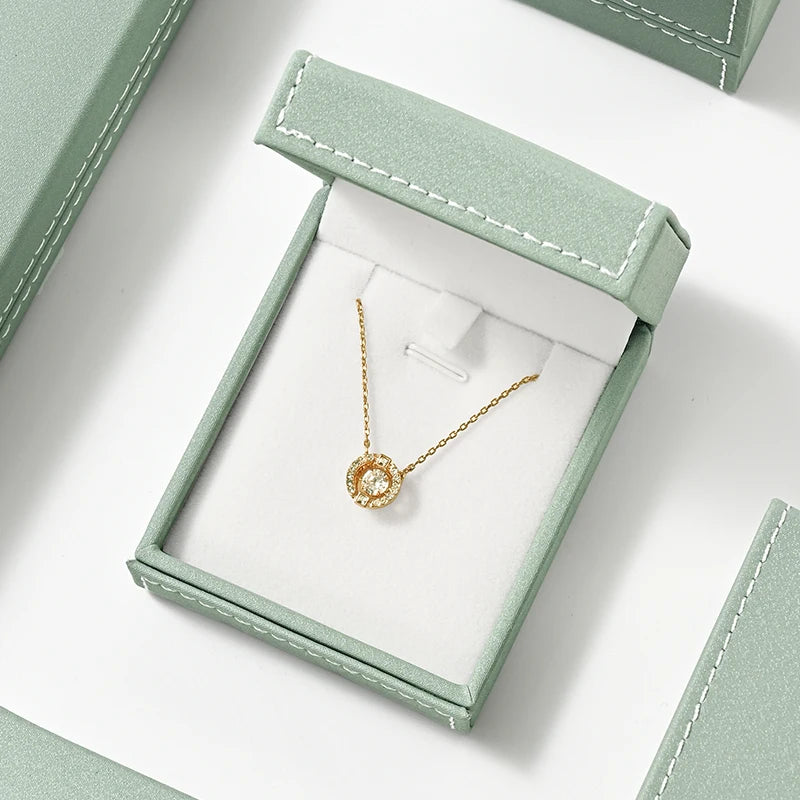 Boîte Bijoux Velours Vert Coffret Mariage