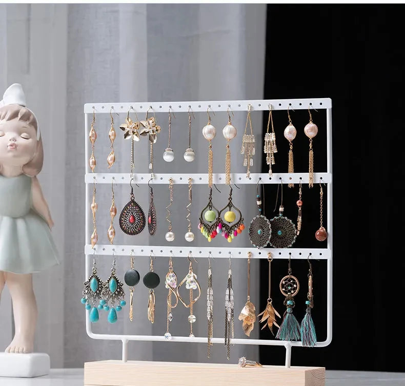 Présentoir Boucles d'Oreilles Métal Grille Vitrine