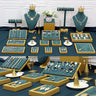 Présentoir Bijoux Métal Vert Doré Modulaire
