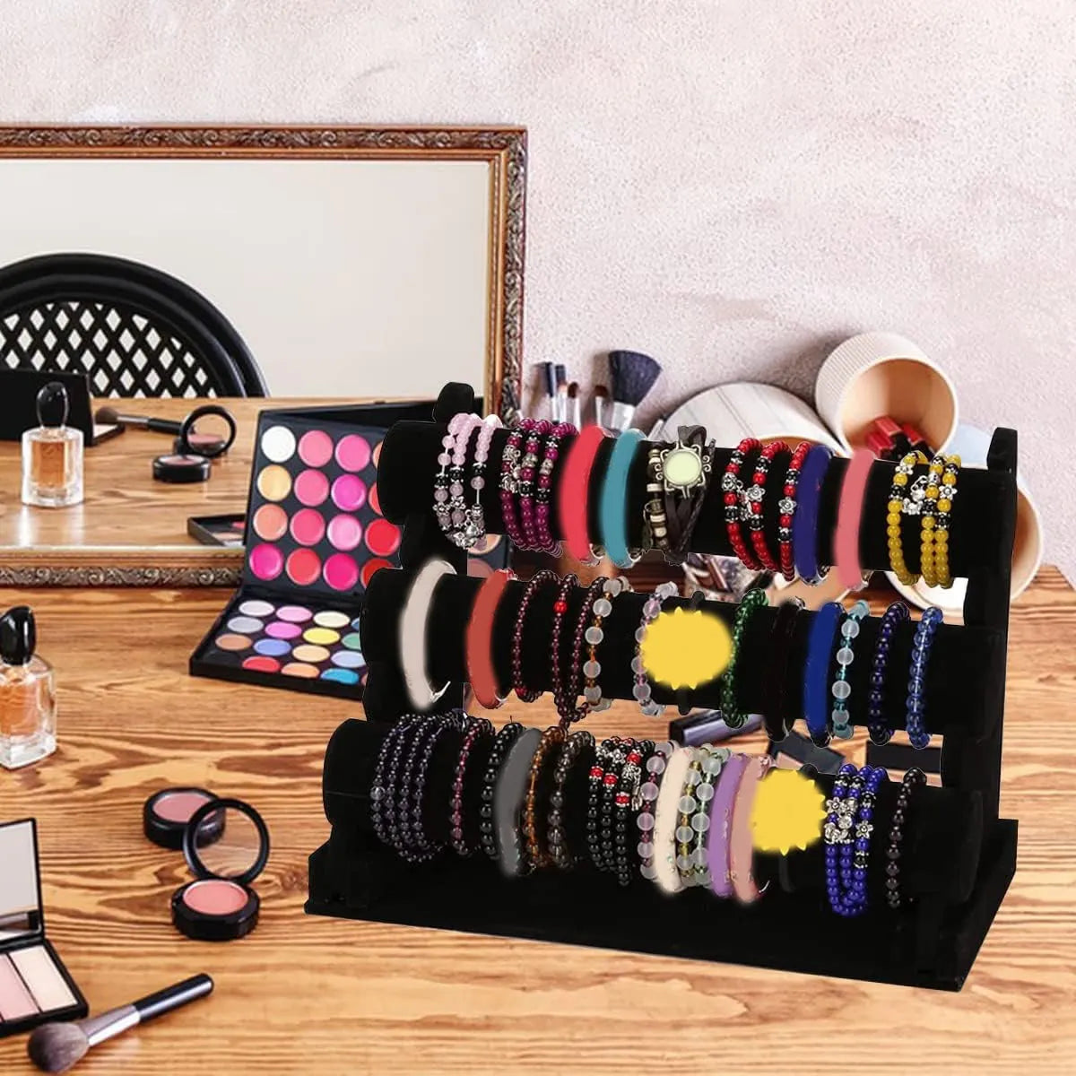Présentoir Velours Bracelet Collier Montre Couches