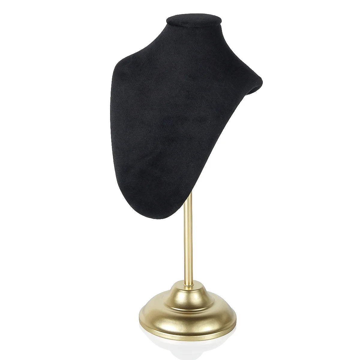 Présentoir Collier Buste Velours Pied Doré