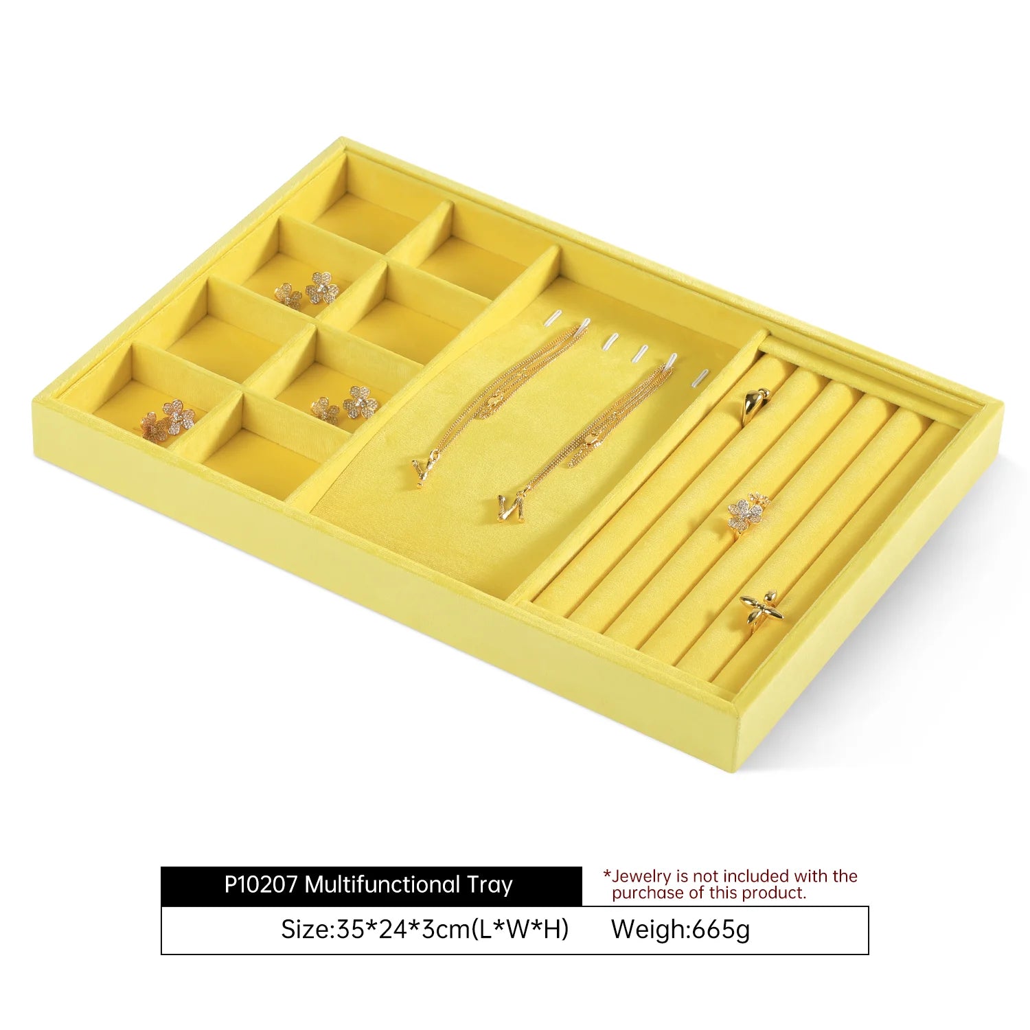 Plateau Bijoux Velours Multifonction Couleurs Vives